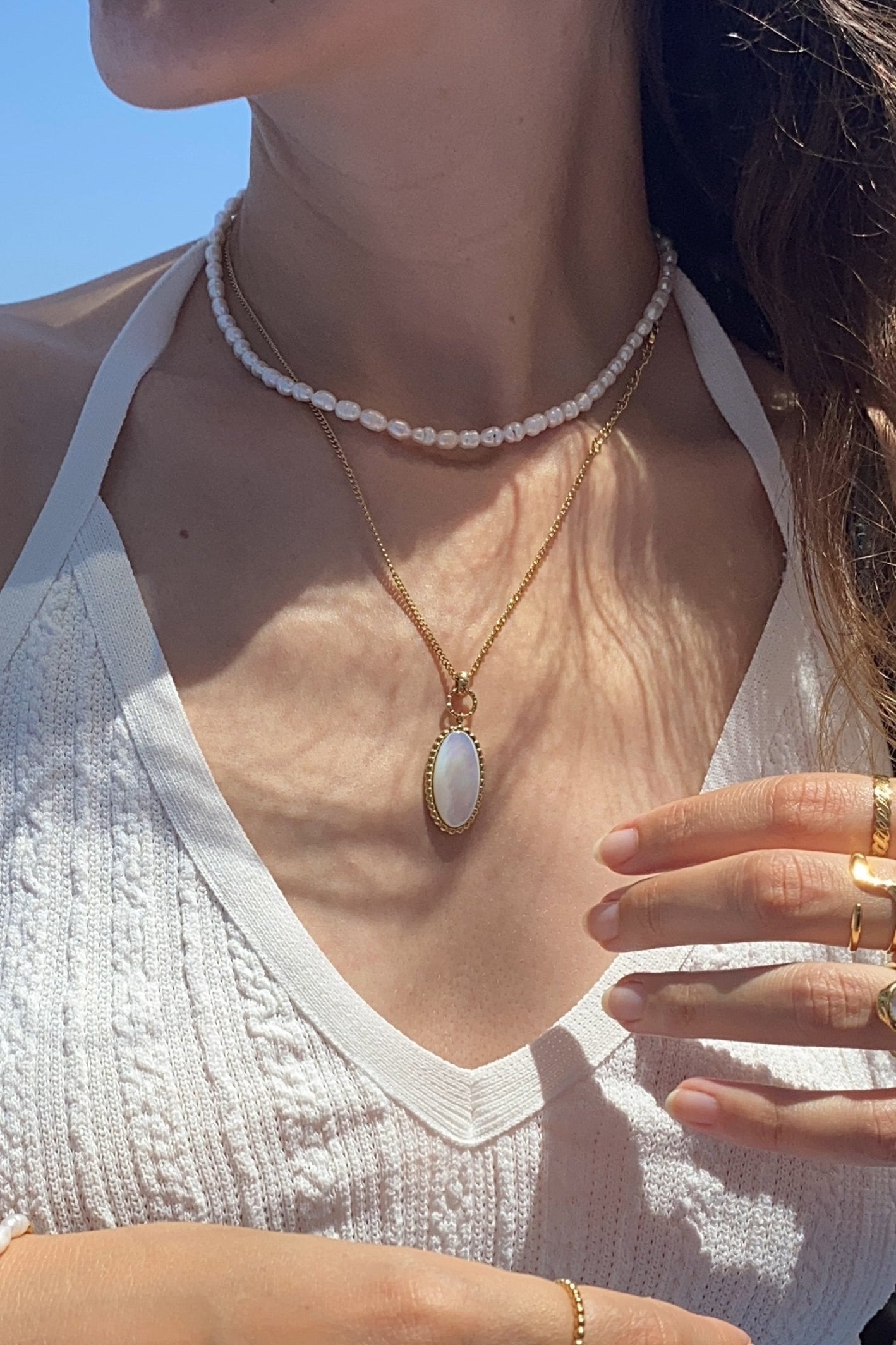 Teodora necklace (mother of pearl) • NEW •