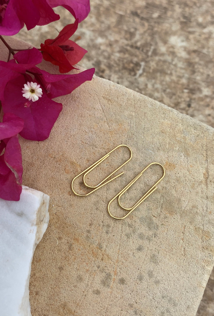 Ġiġa paperclip earrings