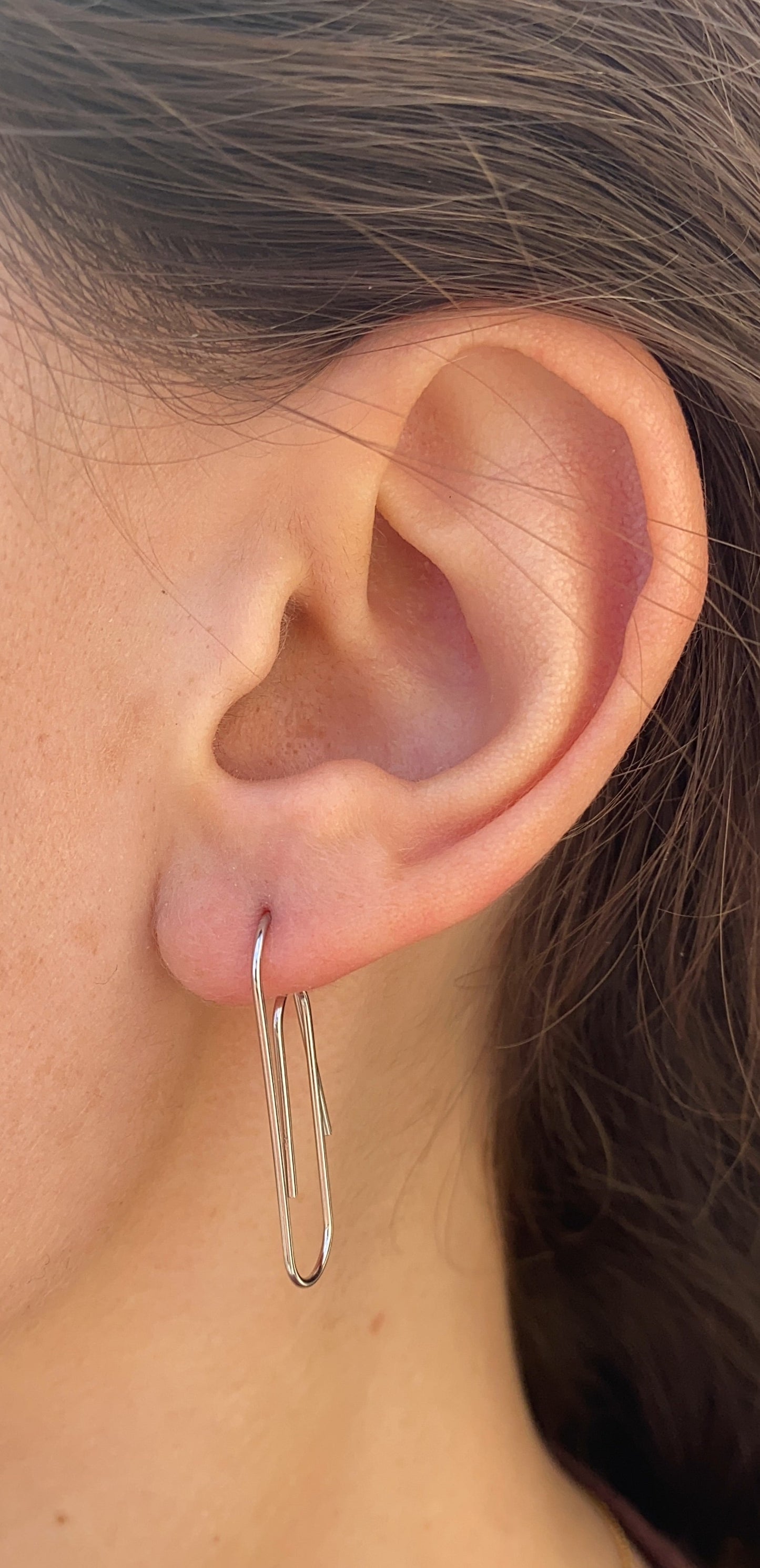 Ġiġa paperclip earrings